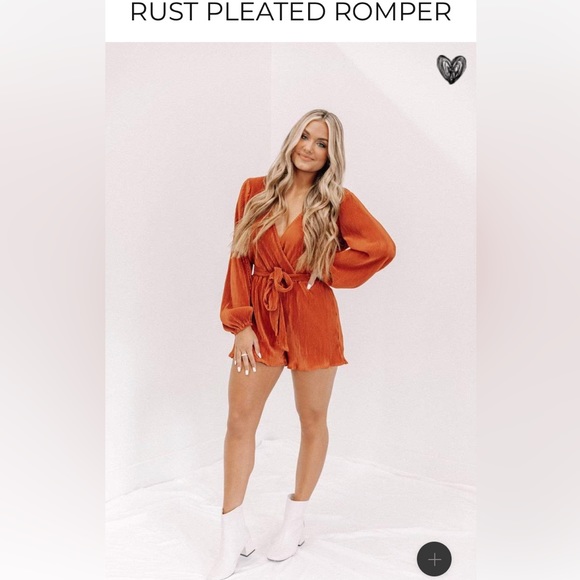 Burnt Orange Romper - Picture 2 of 9